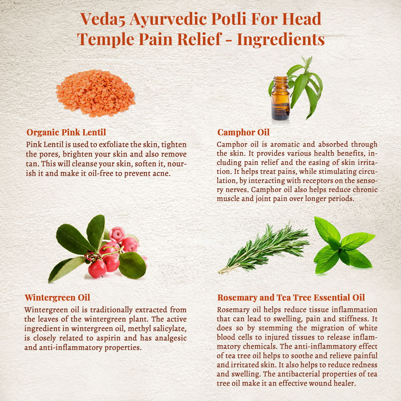 Ayurvedic Herbal Potli Head Temple Pain Relief Potli Ingredients 1 Veda5 Himalayan Naturals
