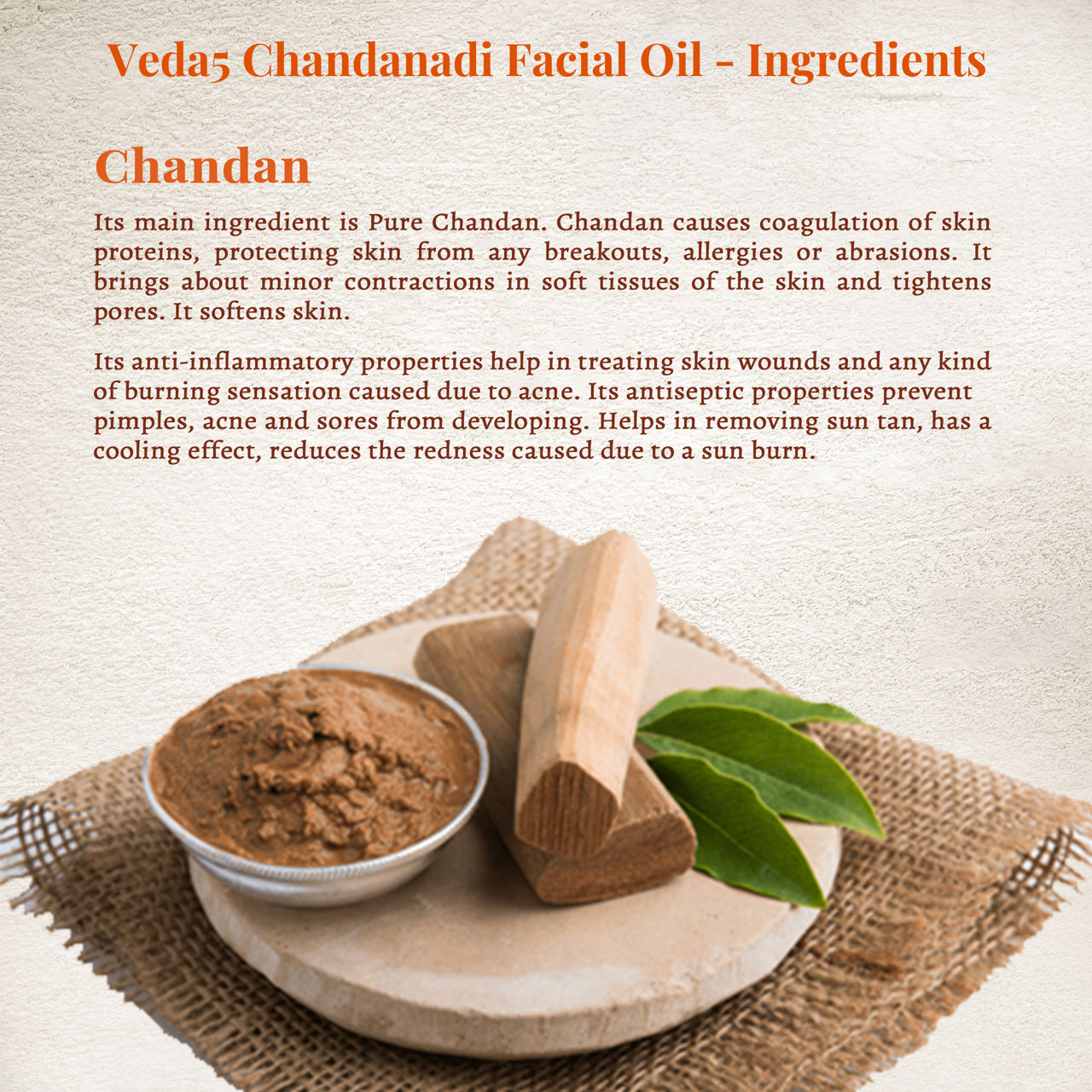 Chandanadi Facial Oil Ingredients 1 Veda5 Himalayan Naturals