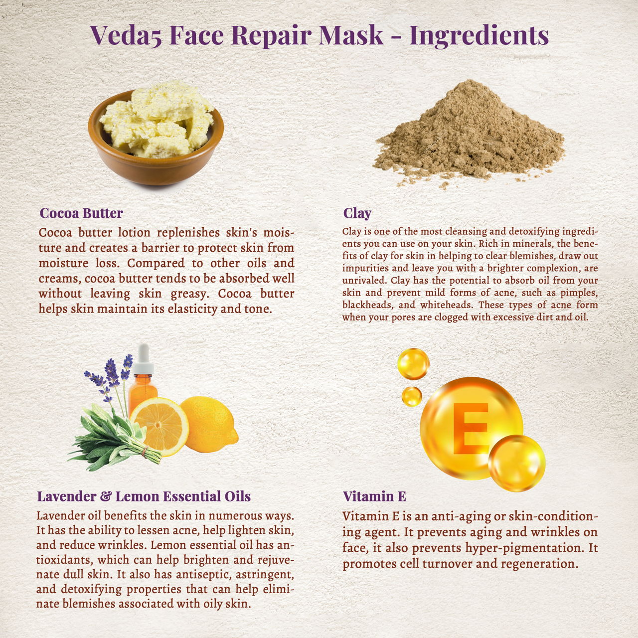 Face Repair Masque Ingredients 2 Veda5 Himalayan Naturals
