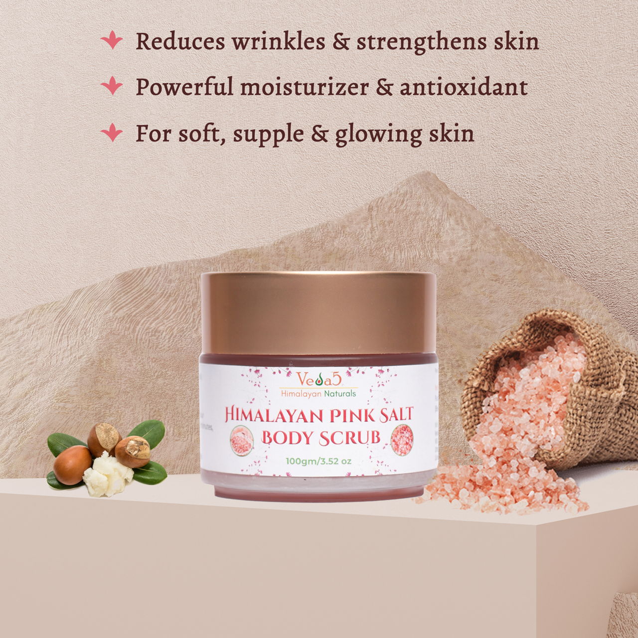 Himalayan Pink Salt Body Scrub Benefits 2 Veda5 Himalayan Naturals