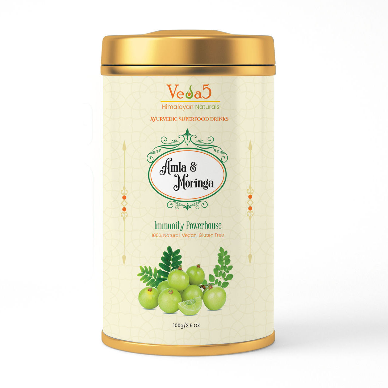 Amla and Moringa Ayurvedic Superfood Drink Immunity Powerhouse Veda5 Himalayan Naturals