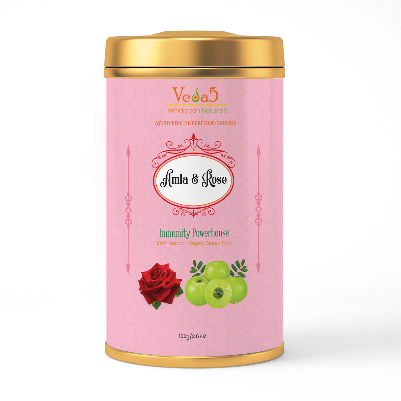 Amla and Rose Ayurvedic Superfood Drink Immunity Powerhouse Veda5 Himalayan Naturals
