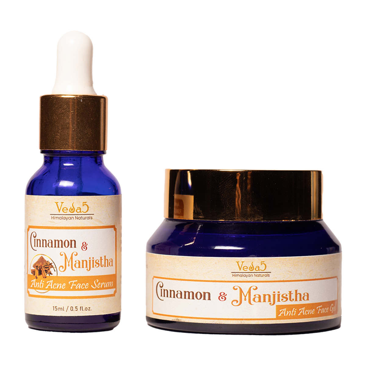 Cinnamon and Manjistha Face Gel and Serum Combo by Veda5 Himalayan Naturals 1