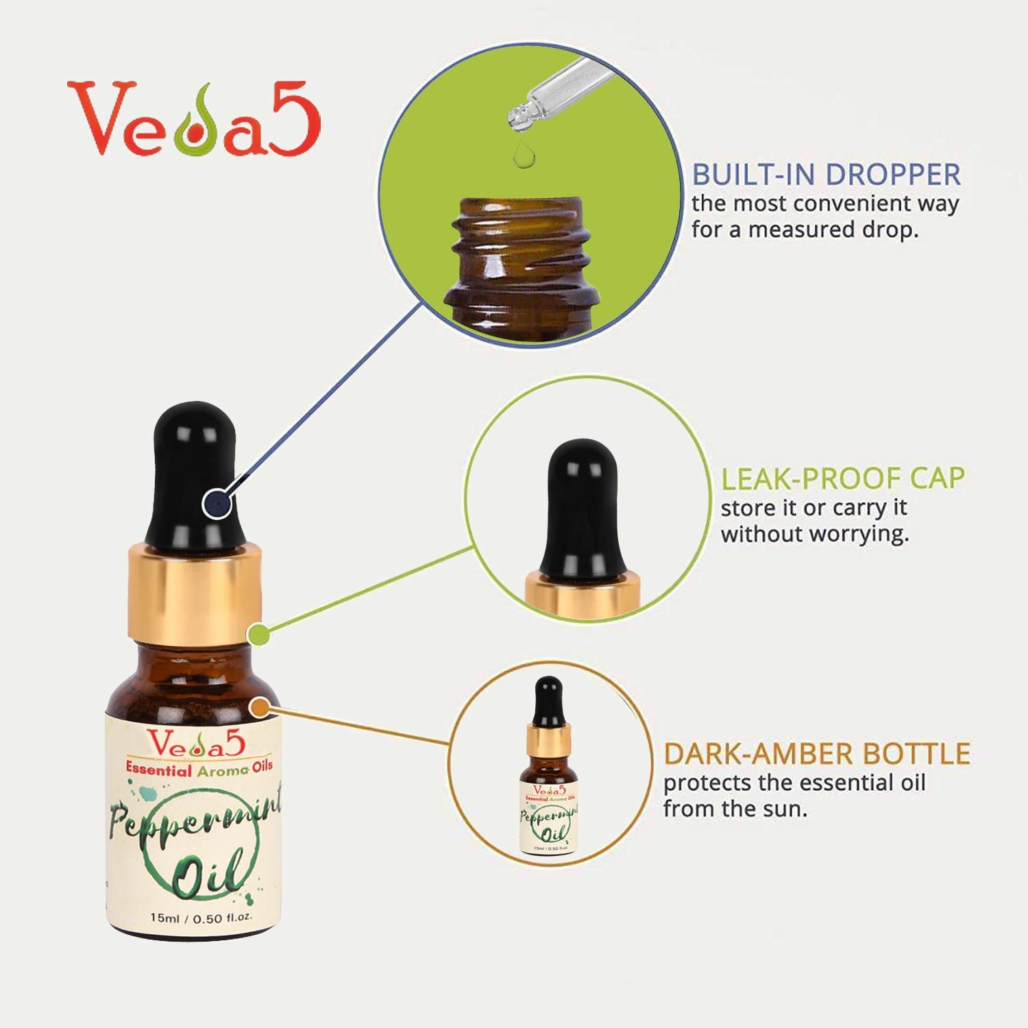 Peppermint Oil 3 Veda5 Himalayan Naturals
