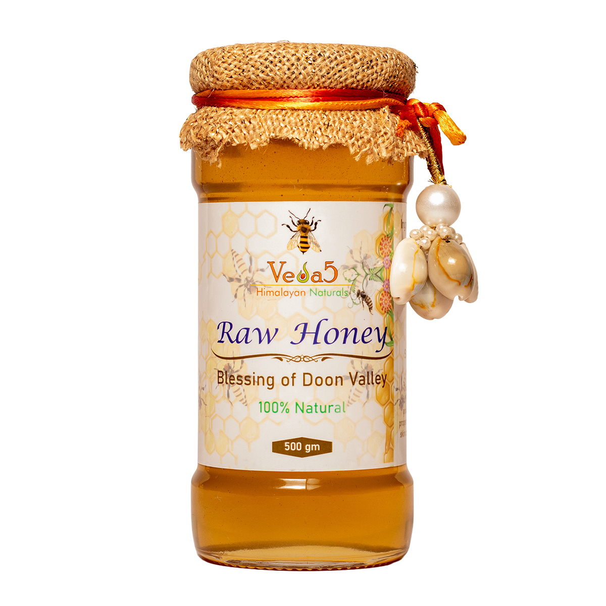 Veda5 Raw Honey 100 Natural No Added Sugar Blessings of Doon Valley 500gm Frontside